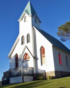 image of a white church